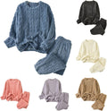 Fuzzy Pajamas for Women Set Winter Warm Fluffy Loungewear Soft Fleece Pjs 2 Piece Ladies Plush Sleepwear Lounge Sets