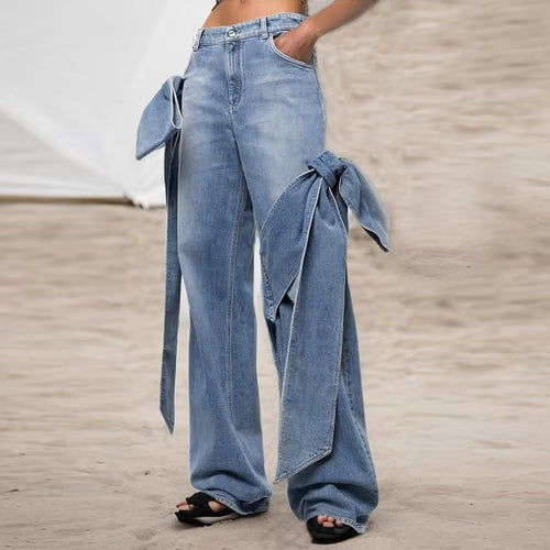 Hip Hop Jeans Women Retro High Street Pants Outstanding Design Style Streetwear Trousers